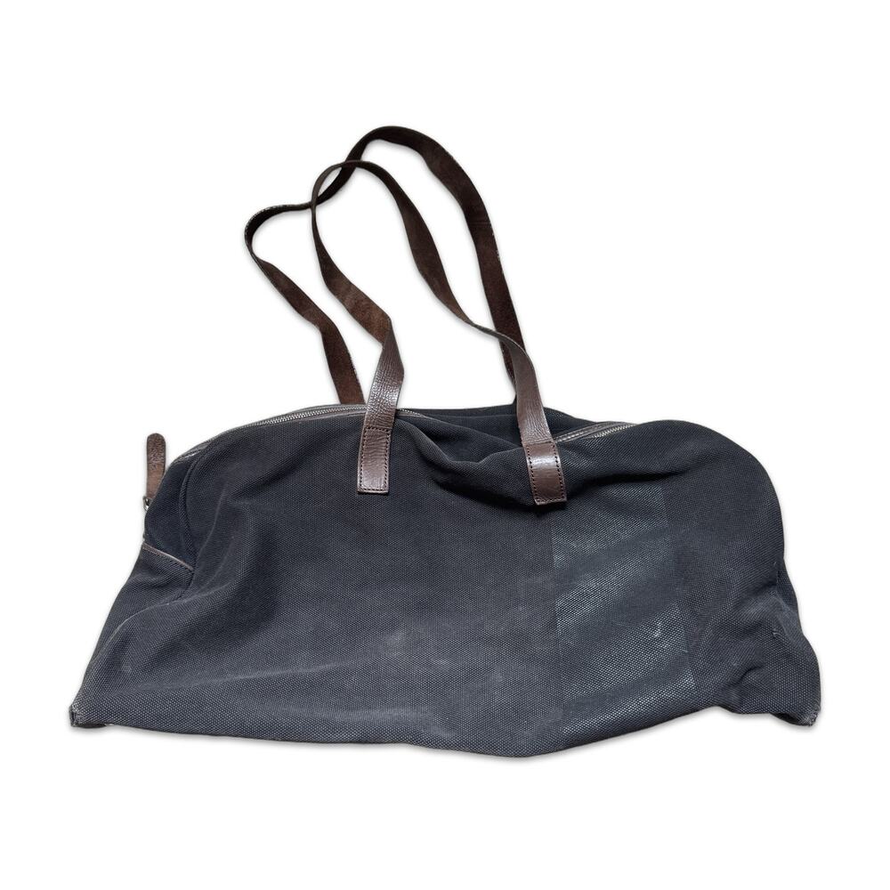 Everlane Weekender Bag (Black/Brown Leather)